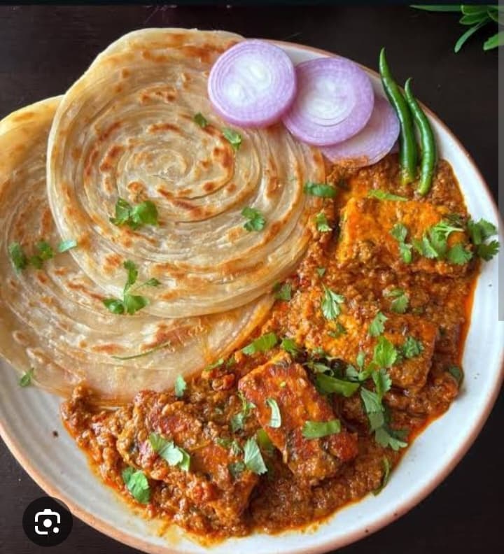 Paneer tikka &parota