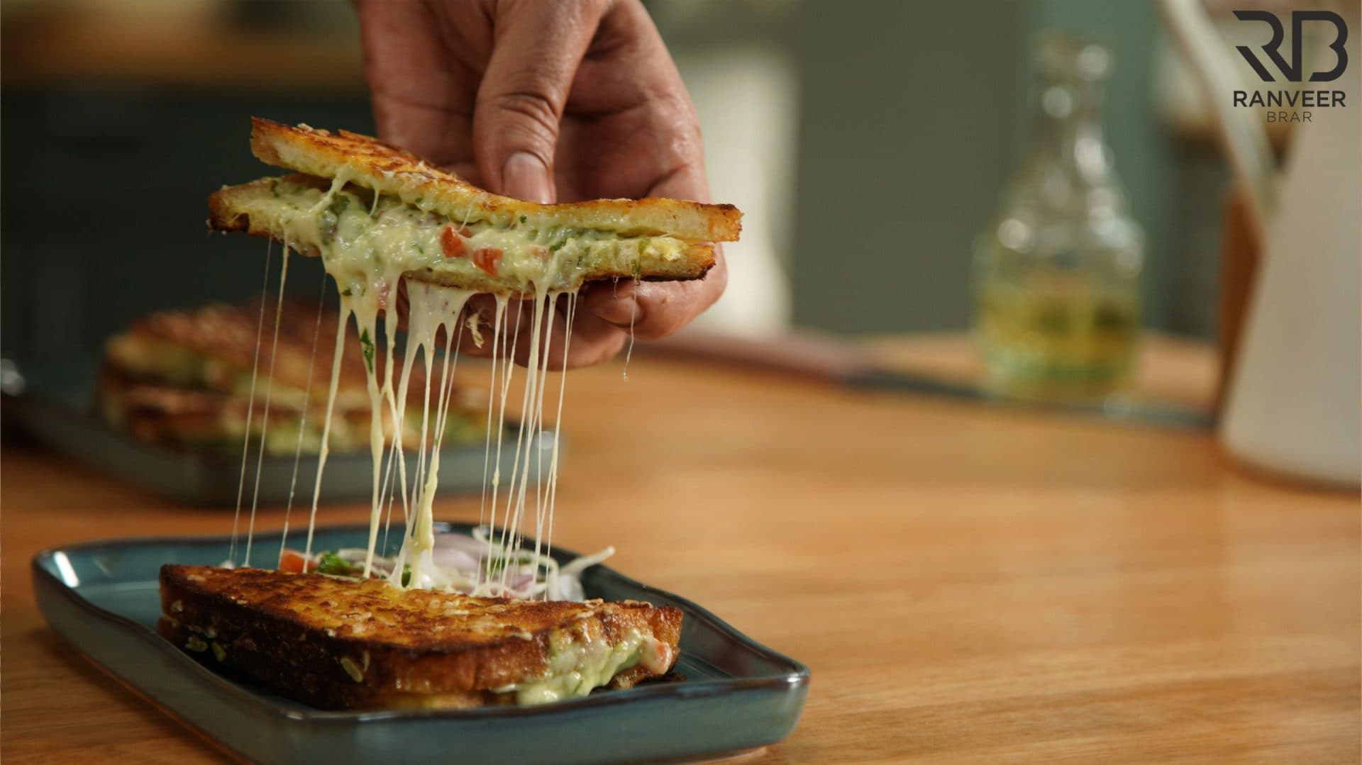 Chees vegitable grill toast