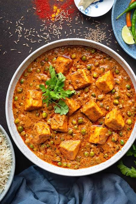 Matar paneer masala